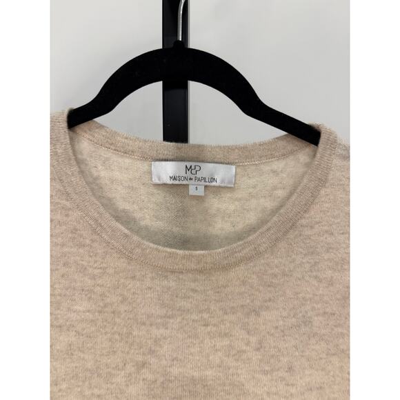 Maison de Papillion Beige Sleeve Cashmere Dress Womens S - Picture 2 of 5